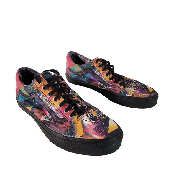 VANS Other - Vans Old Skool Low Abstract Multicolor Skate Shoes Men Size 10